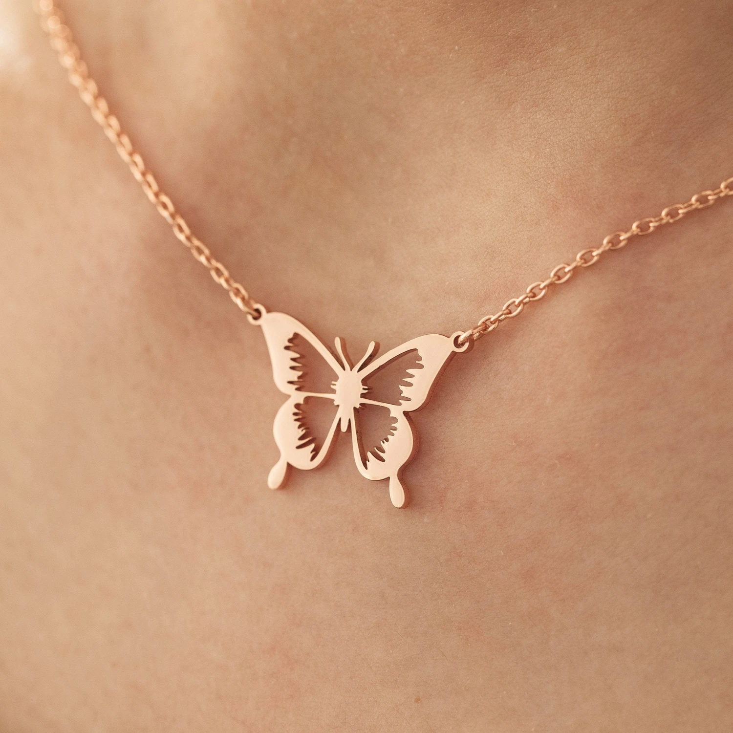 Personalized Butterfly Necklace, Gold ButterFly Necklace, Butterfly Jewelry, Bridesmaid Gifts, Christmas Gift For Mom, Birthday Gift For Her 4 Personalized Butterfly Necklace, Gold ButterFly Necklace, Butterfly Jewelry, Bridesmaid Gifts, Christmas Gift For Mom, Birthday Gift For Her - Image 2