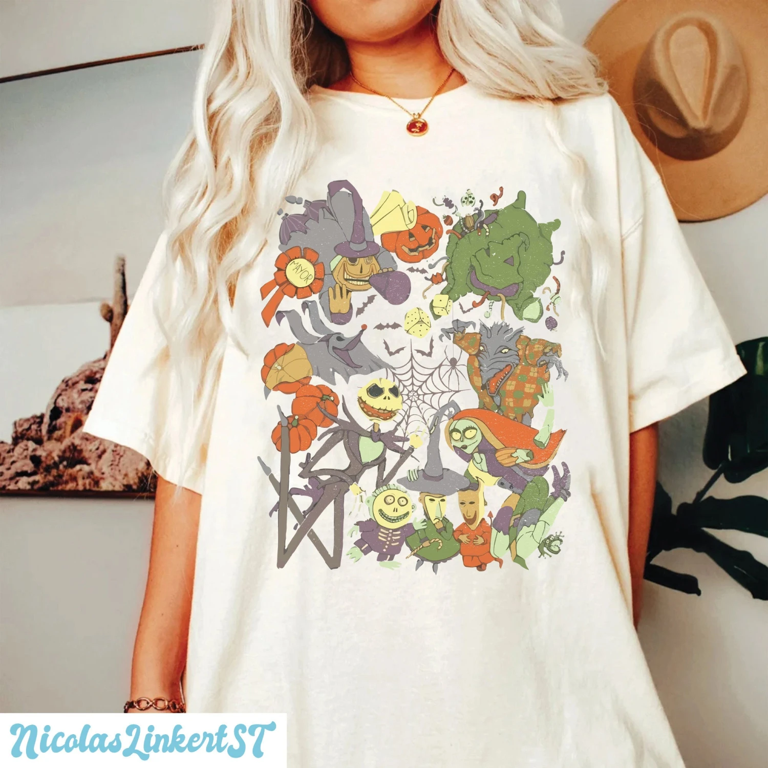 Retro Nightmare Before Christmas Sweatshirt, Disney Halloween Hoodie, Jack And Sally Oogie Boogie Shirt, Friends Nightmare Shirt, HT-030804 5 Retro Nightmare Before Christmas Sweatshirt, Disney Halloween Hoodie, Jack And Sally Oogie Boogie Shirt, Friends Nightmare Shirt, HT-030804 - Image 3