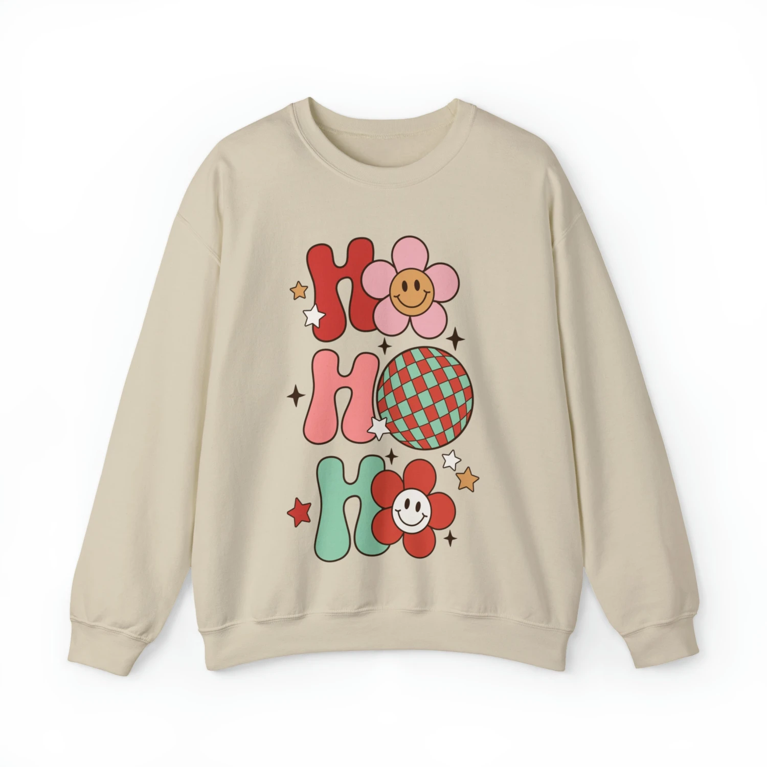 Ho Ho Ho Sweater, Disco Christmas, Womens Christmas Sweatshirt, Retro Christmas Sweatshirt, Merry Christmas Sweatshirt 5 Ho Ho Ho Sweater, Disco Christmas, Womens Christmas Sweatshirt, Retro Christmas Sweatshirt, Merry Christmas Sweatshirt - Image 3