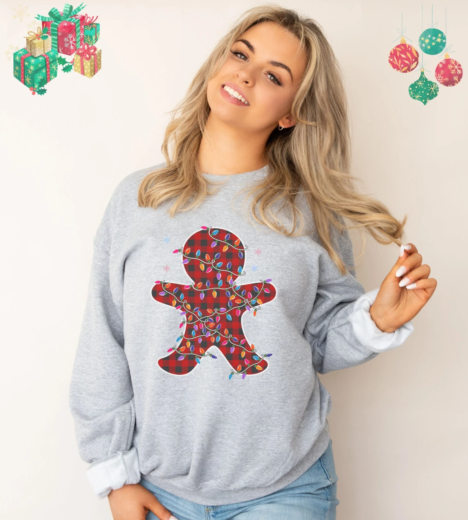 Cute Christmas Unisex Sweatshirt For Her Or Him Cozy Festive Sweatshirt For Christmas Lover Gingerbread Man Jumper Gift For Your Loved One 6 Cute Christmas Unisex Sweatshirt For Her Or Him Cozy Festive Sweatshirt For Christmas Lover Gingerbread Man Jumper Gift For Your Loved One - Image 4