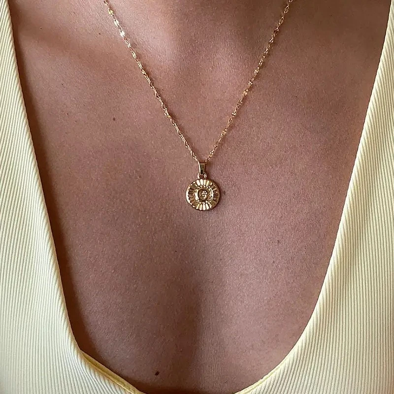 Coin Necklace,Gold Coin Necklace,Letter Necklace,Initial Necklace,Gold Plated Necklace, Christmas Gift 4 Coin Necklace,Gold Coin Necklace,Letter Necklace,Initial Necklace,Gold Plated Necklace, Christmas Gift - Image 2