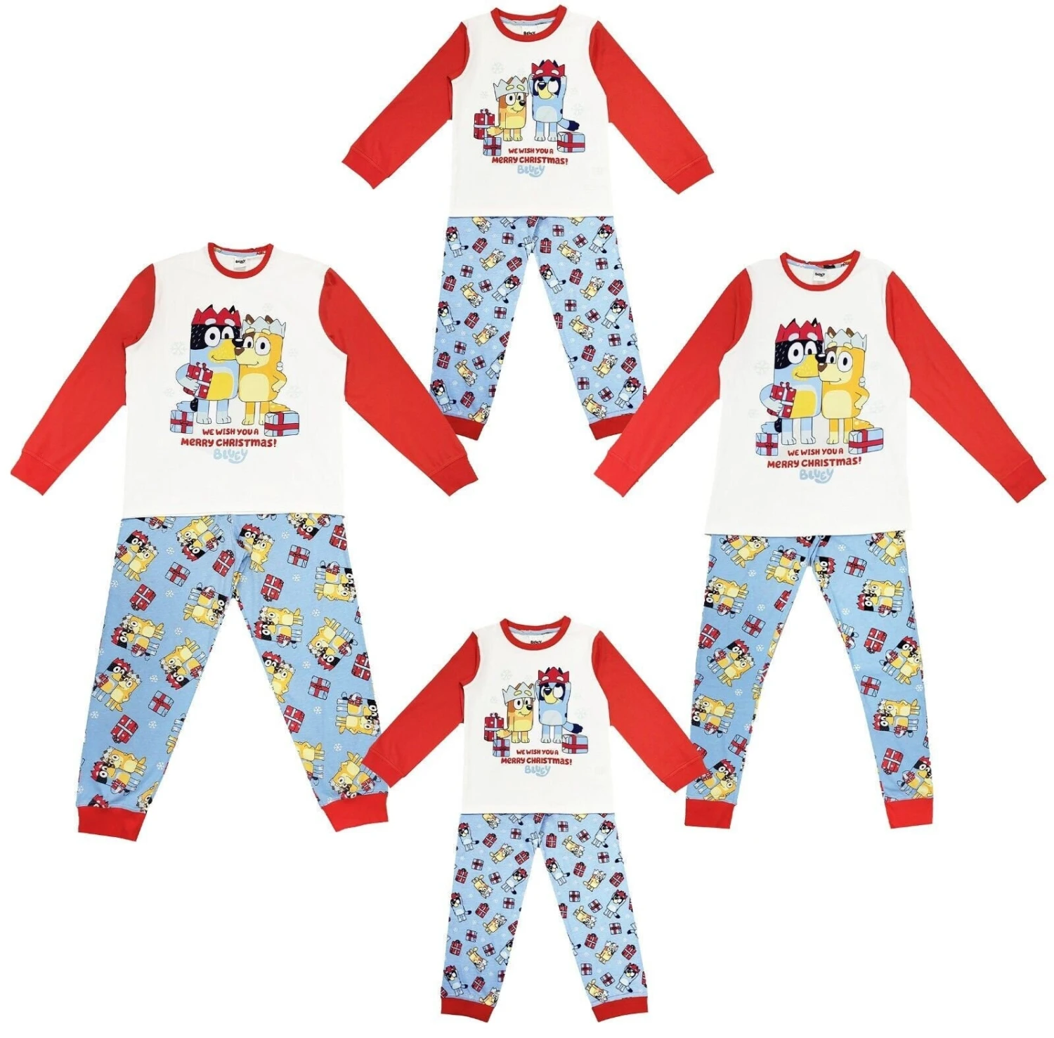 Family Matching Bluey Christmas Pyjamas 3 Family Matching Bluey Christmas Pyjamas