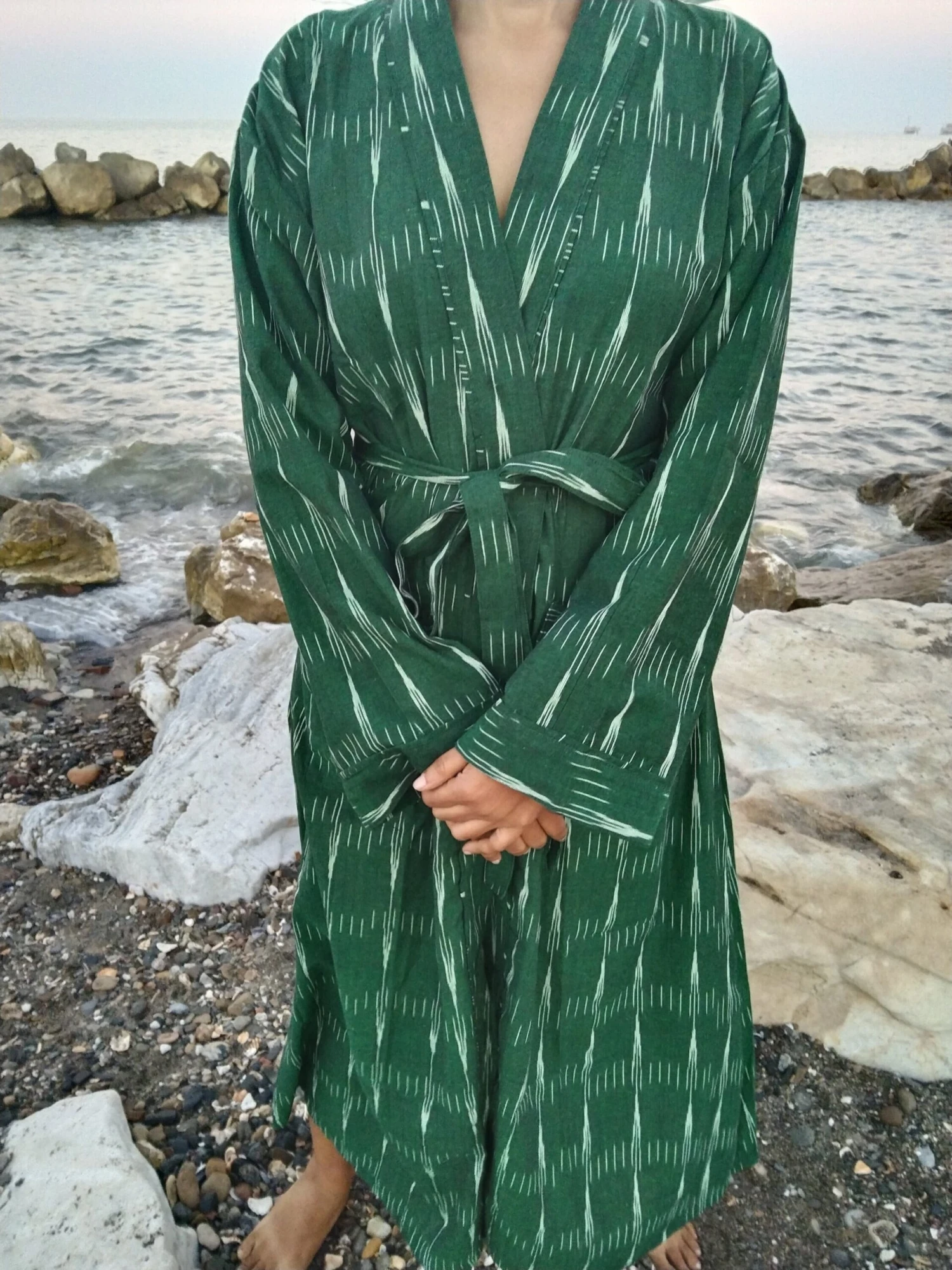 Unisex Ikkat Dressing Robe,cotton Robe,loungewear,resort Wear,Christmas Gift,mom Postpartum Gift,gifts For Him,gifts For Her,boho Robe 3 Unisex Ikkat Dressing Robe,cotton Robe,loungewear,resort Wear,Christmas Gift,mom Postpartum Gift,gifts For Him,gifts For Her,boho Robe