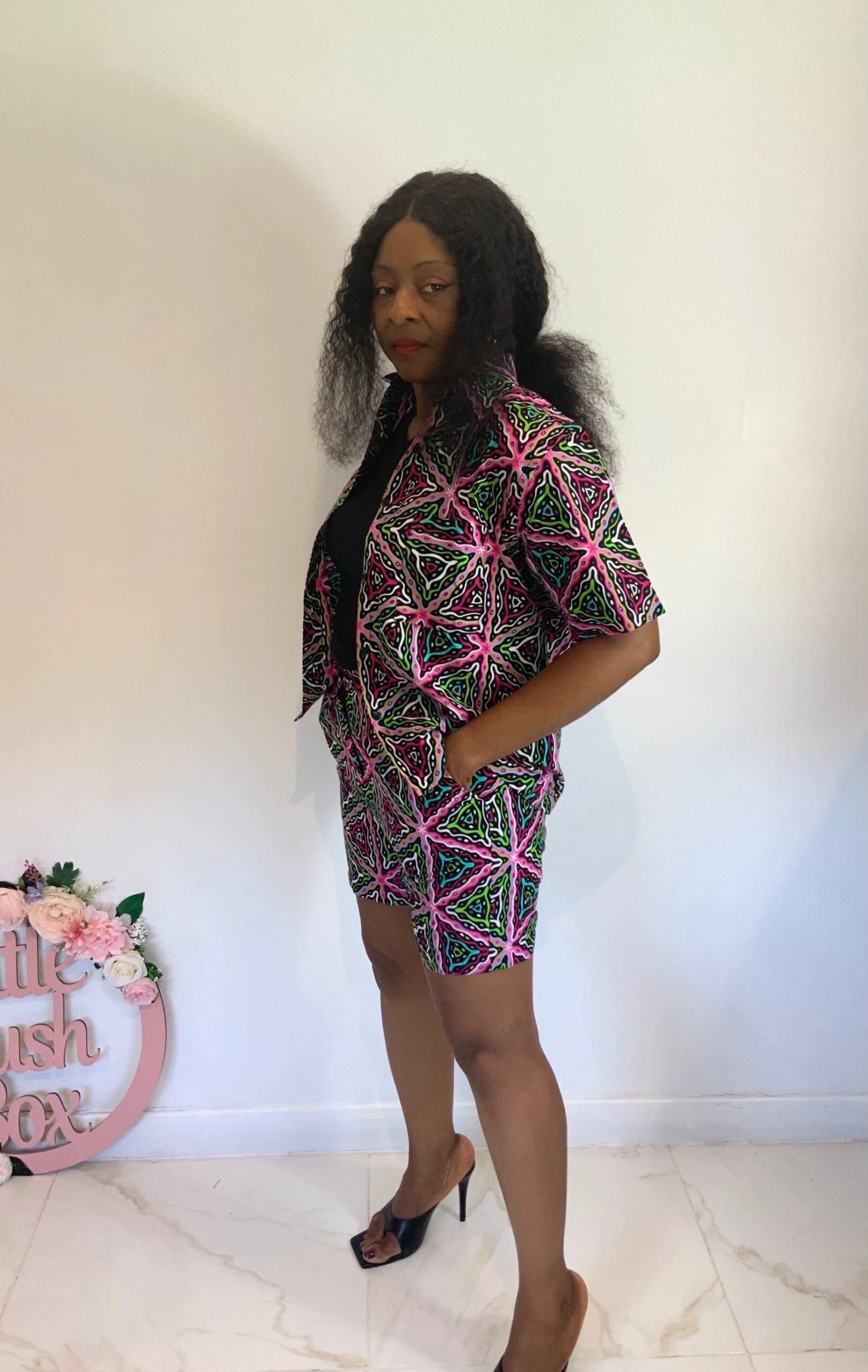 African Print Women’s Shirt And Shorts Summer Occasion Party Christmas Free UK Postage 5 African Print Women’s Shirt And Shorts Summer Occasion Party Christmas Free UK Postage - Image 3