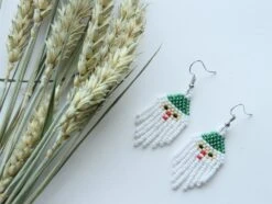 Small Santa Earrings,Beaded Holiday Earrings,Christmas Gift For Her -Jewellery Paradise il fullxfull.5216014145 oezo