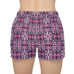 Women's Casual Shorts Navy Blue Pink White Raspberry Purple Mexican Tile Bandana Inspired Pattern Print Gift -gift Birthday Christmas 12 Women's Casual Shorts Navy Blue Pink White Raspberry Purple Mexican Tile Bandana Inspired Pattern Print Gift -gift Birthday Christmas -Jewellery Paradise il fullxfull.5228526441 3nif