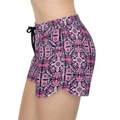 Women's Casual Shorts Navy Blue Pink White Raspberry Purple Mexican Tile Bandana Inspired Pattern Print Gift -gift Birthday Christmas 13 Women's Casual Shorts Navy Blue Pink White Raspberry Purple Mexican Tile Bandana Inspired Pattern Print Gift -gift Birthday Christmas -Jewellery Paradise il fullxfull.5228527889 jn8h