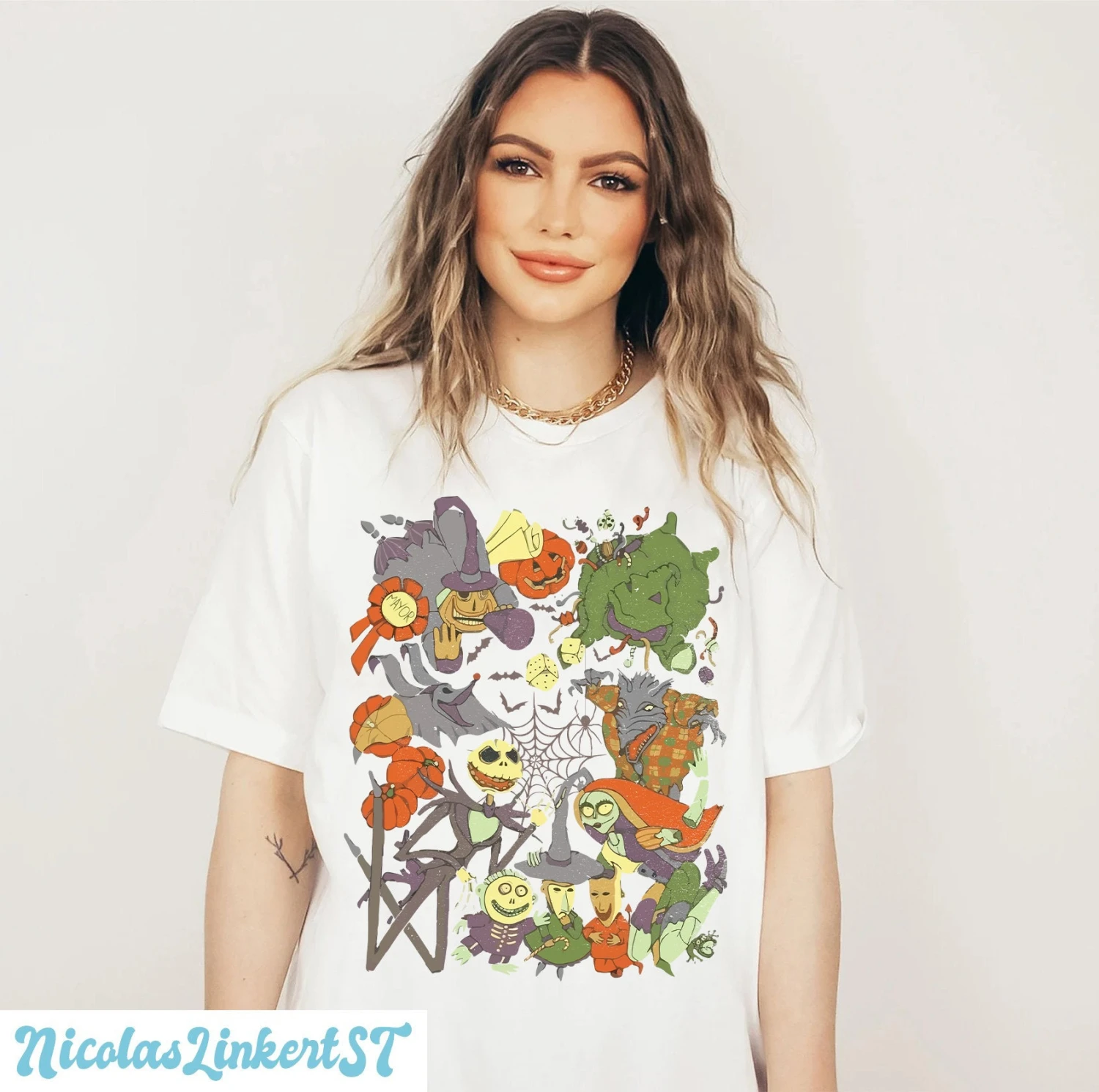 Retro Nightmare Before Christmas Sweatshirt, Disney Halloween Hoodie, Jack And Sally Oogie Boogie Shirt, Friends Nightmare Shirt, HT-030804 8 Retro Nightmare Before Christmas Sweatshirt, Disney Halloween Hoodie, Jack And Sally Oogie Boogie Shirt, Friends Nightmare Shirt, HT-030804 - Image 6