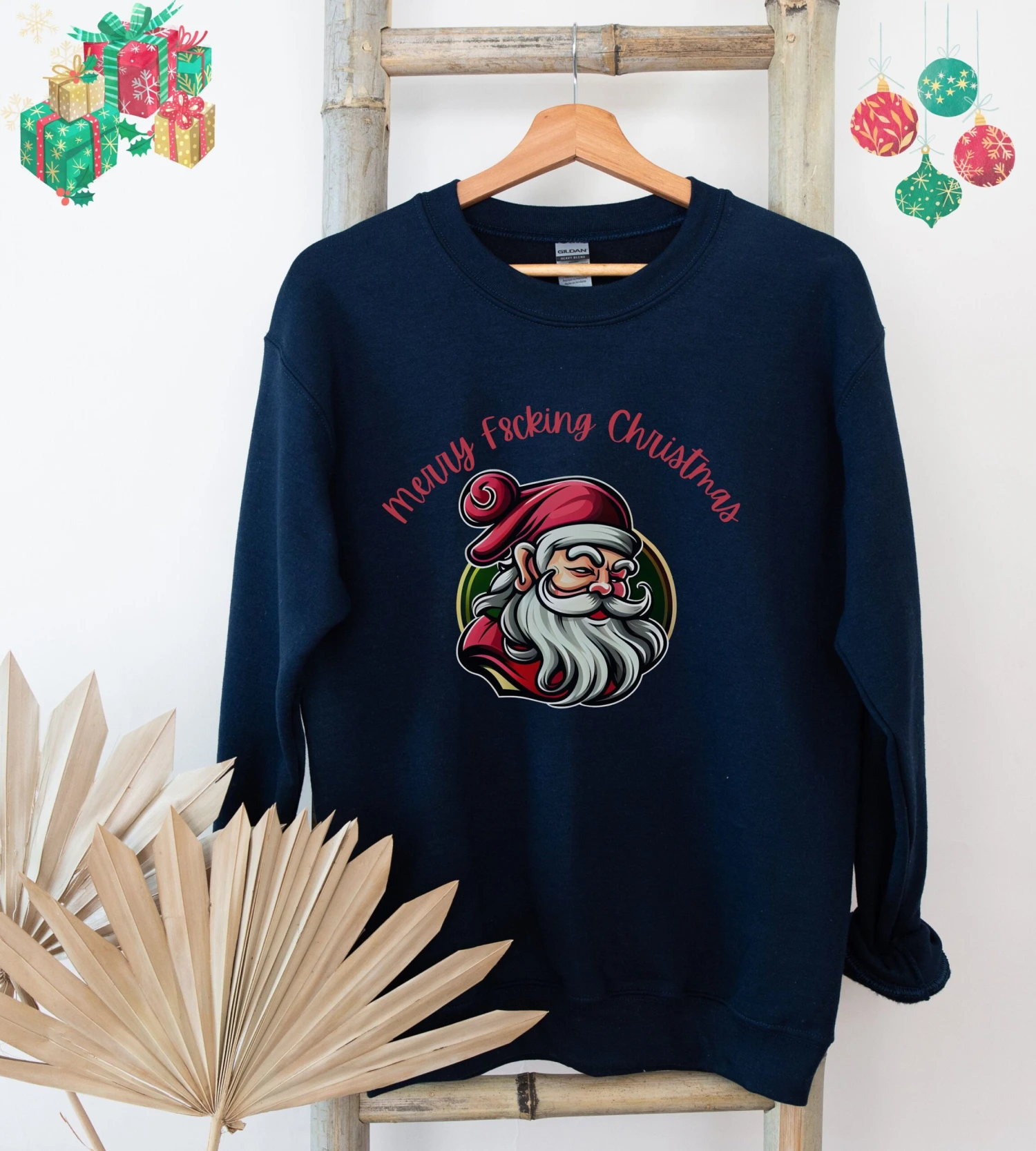 Rude Christmas Unisex Sweatshirt For Her Or Him Ugly Festive Sweatshirt For Bah Humbug Merry F**ing Christmas Jumper Gift For Your Loved One 8 Rude Christmas Unisex Sweatshirt For Her Or Him Ugly Festive Sweatshirt For Bah Humbug Merry F**ing Christmas Jumper Gift For Your Loved One - Image 6