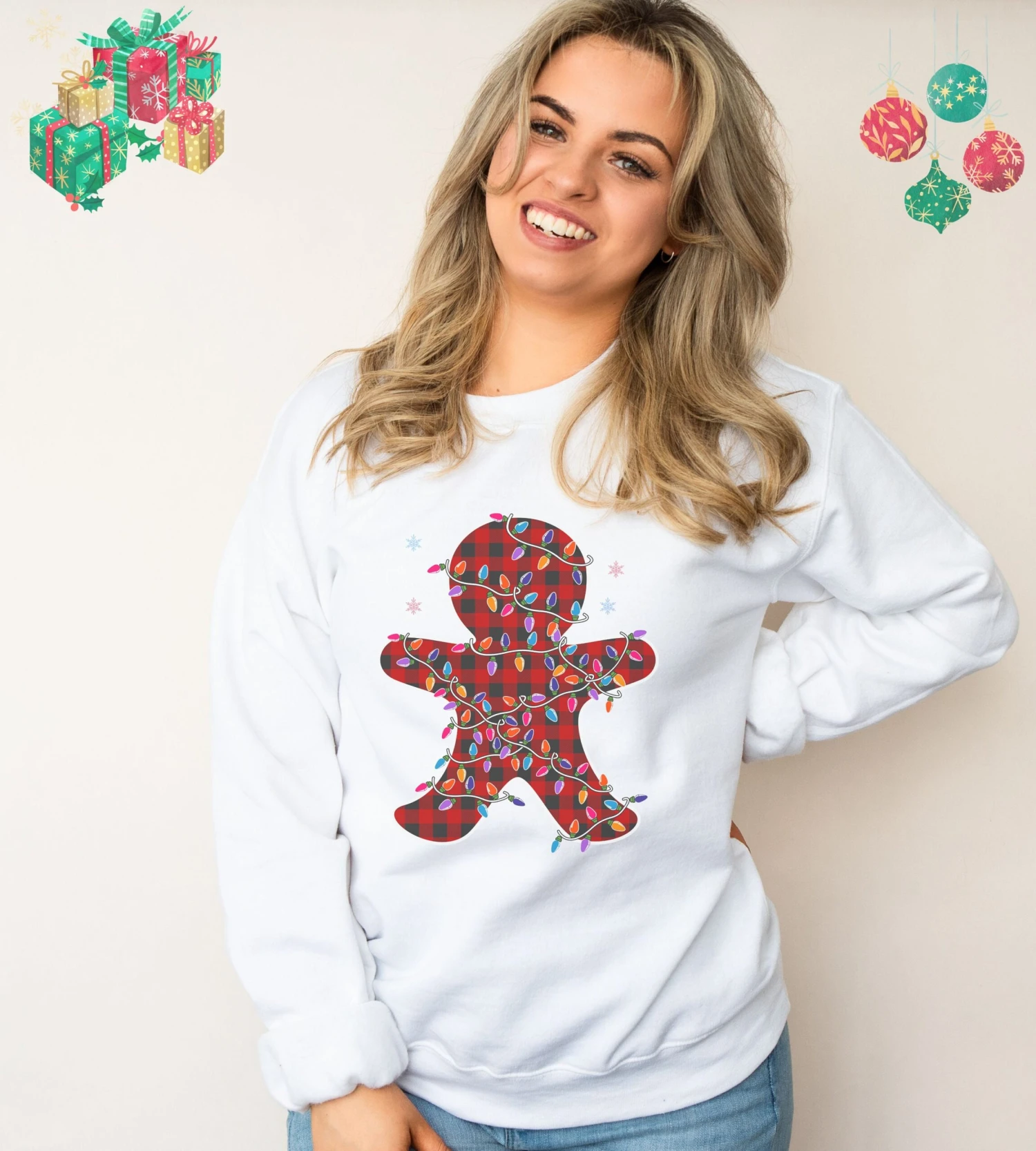Cute Christmas Unisex Sweatshirt For Her Or Him Cozy Festive Sweatshirt For Christmas Lover Gingerbread Man Jumper Gift For Your Loved One 4 Cute Christmas Unisex Sweatshirt For Her Or Him Cozy Festive Sweatshirt For Christmas Lover Gingerbread Man Jumper Gift For Your Loved One - Image 2