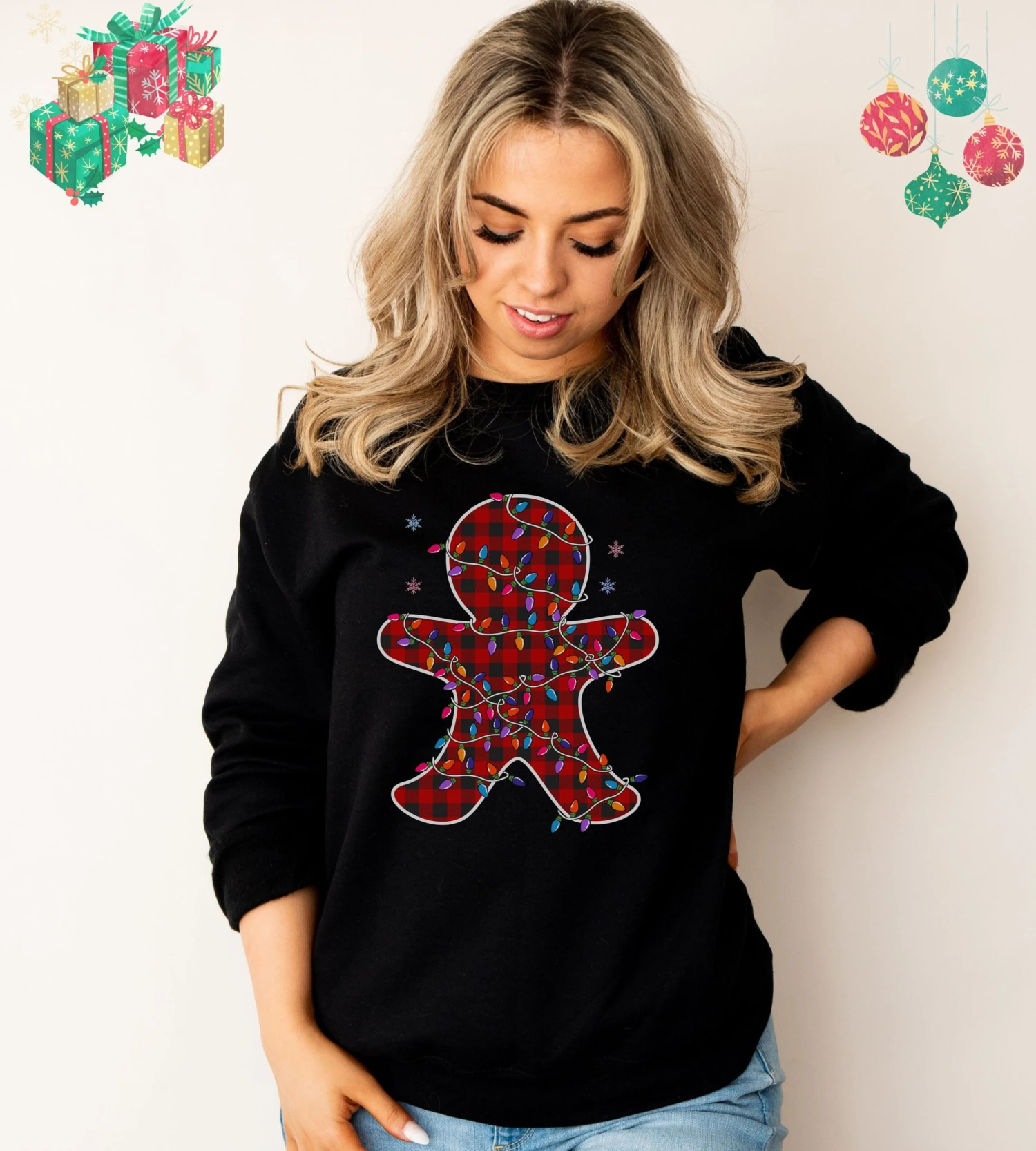 Cute Christmas Unisex Sweatshirt For Her Or Him Cozy Festive Sweatshirt For Christmas Lover Gingerbread Man Jumper Gift For Your Loved One 5 Cute Christmas Unisex Sweatshirt For Her Or Him Cozy Festive Sweatshirt For Christmas Lover Gingerbread Man Jumper Gift For Your Loved One - Image 3