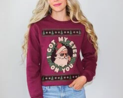 Santa Christmas Sweatshirt, Christmas Santa Cluse I Got My Eyes On You Sweatshirt, Funny Christmas Seawater, Gifts For Christmas Crewneck. 18 Santa Christmas Sweatshirt, Christmas Santa Cluse I Got My Eyes On You Sweatshirt, Funny Christmas Seawater, Gifts For Christmas Crewneck. -Jewellery Paradise il fullxfull.5235510403 7cs7
