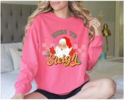 Comfort Colors® Here To Sleigh Christmas Sweatshirt, Ho,Ho,Ho Santa Sweatshirt, Nasty Santa Sweatshirt, Waving Santa, Winking Santa, Sweater 17 Comfort Colors® Here To Sleigh Christmas Sweatshirt, Ho,Ho,Ho Santa Sweatshirt, Nasty Santa Sweatshirt, Waving Santa, Winking Santa, Sweater -Jewellery Paradise il fullxfull.5236053165 o2ii